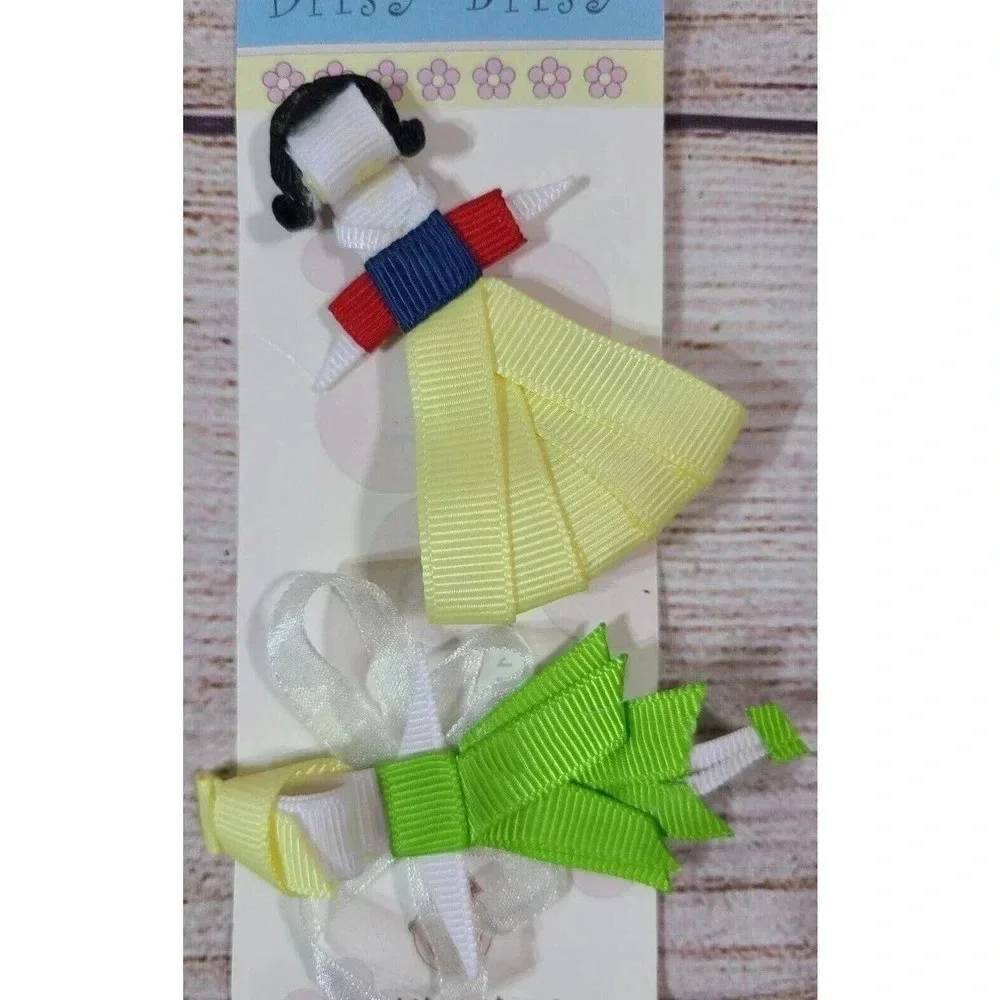 Ditsy Bitsy Princess Boutique Barrette Hair Clips Lot of 6 Cinderella Belle New